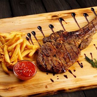 Стейк Ковбой (350 гр.) + (100 гр.) картофель фри