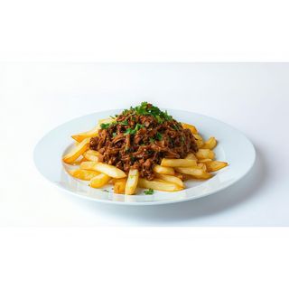 Papas Con Mechada Y Queso Pequeñas