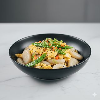 87 - Gnocchi di riso con verdure e uova 蔬菜年糕