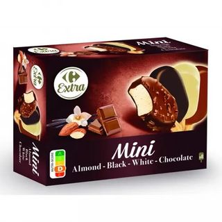 Helado Mini Bombones Variados Almendrado+Choc Mix. Carrefour 8x256 Gr.