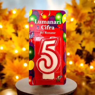 Lumanare cifra 5