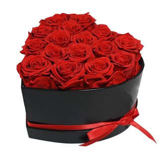 გულის ფორმის კომპოზიცია წითელი ვარდებით (Large)