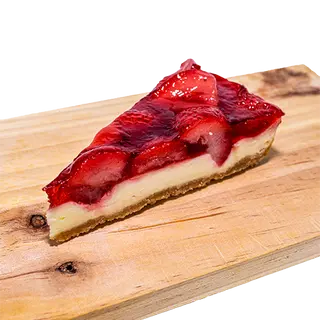 Tarta de queso y fresas