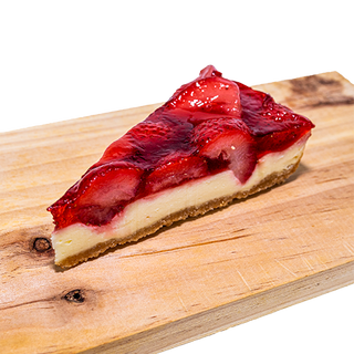 Tarta de queso y fresas