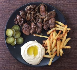 Пилешки дробчета с гарнитура