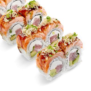 Шалена Філадельфія з лососем абурі і тунцем