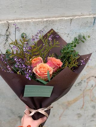 Bouquete 7 rose arancioni