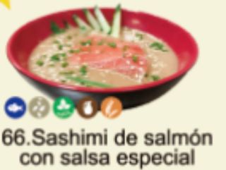 Sashimi De Salmón Con Salsa Especial