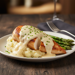 Piept de pui cu sos de cașcaval