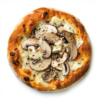 Pizza bianca funghi porcini e tartufo
