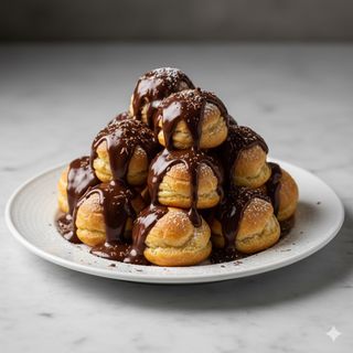 Profiteroles Con Chocolate