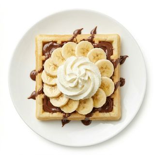 Gofre Plátano Con Nutella Y Nata