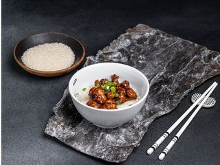 Курка теріякі з паровим рисом (500g)