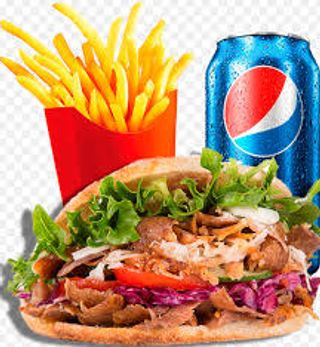 Menú kebab + patata + bebida