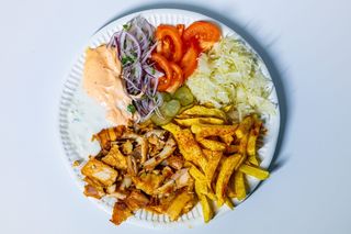 Shaorma pui farfurie