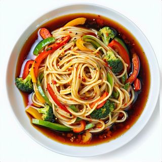 Spaghetti di soia con verdure
