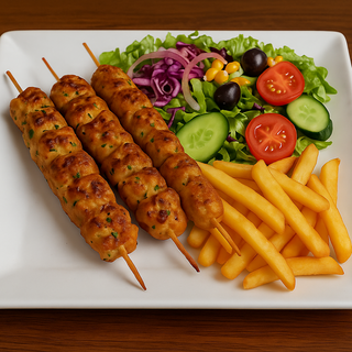 Plato seekh kebab pollo