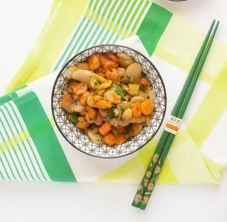 Gnocchi di riso con gamberi