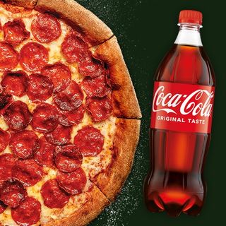Zestaw XL Double Pepperoni na grubym cieście + Coca-Cola 0,85l