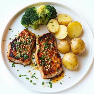 Rasol de salau cu cartofi si broccoli