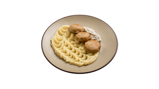 Котлеты куриные с грибным соусом 