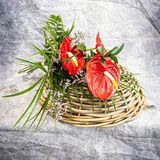 RAMO 3 ANTURIUM ROJOS 