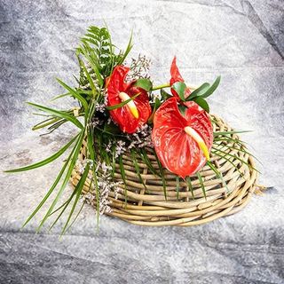 RAMO 3 ANTURIUM ROJOS 