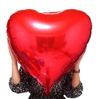 Globo Metalizado Con Forma De Corazón Xl