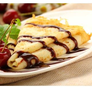 Dos crepés de dulce de leche