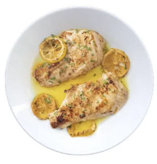 Pollo con salsa al limón