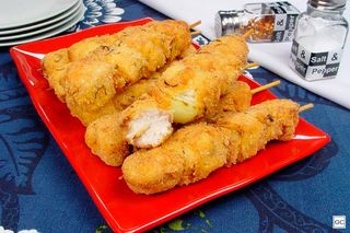 Espeto frango panado