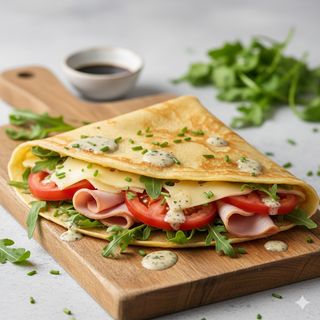Crêpe dinde fromage
