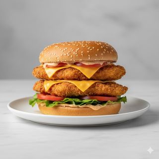 Hamburguesa Doble De Pollo