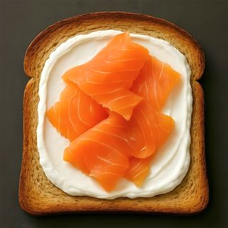 2 Toasts fromage blanc Saumon fumé
