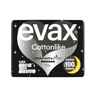 Pensos Higiénicos Noite Extra Alas - Evax Cotonline 10un.