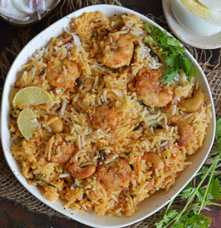 Prawn biryani