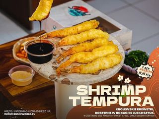 KREWETKI KRÓLEWSKIE W TEMPURZE (10 SZT.)