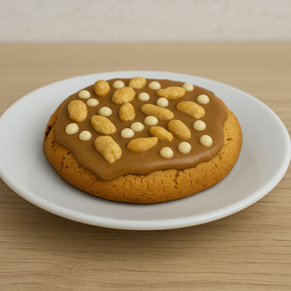 Cookie con gocce di cioccolato glassato al caramello