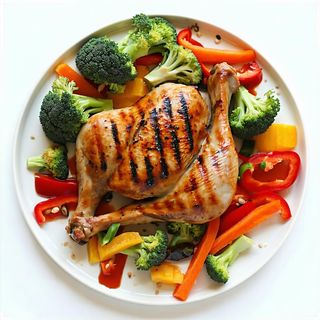 35 Pollo alla piastra con verdure