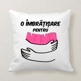 Pernă satinată - Îmbrățișare pentru mamă