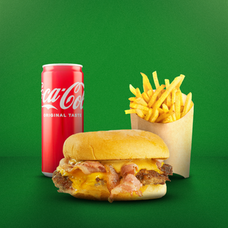 MENU BACON VEG + 6 ONION RINGS