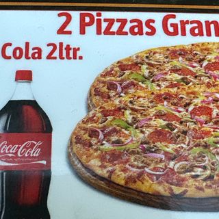 Oferta 6 ( Pizzas grande (2 uds.) +  Coca-Cola Sabor Original botella 2L )