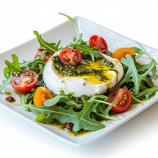 Ensalada Burrata y pesto