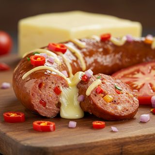 Sausage & Cheese Sausage, chillies, onion, cheese & tomato