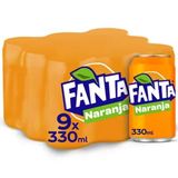 Fanta de Naranja Pack 9 Latas de 33 Cl.