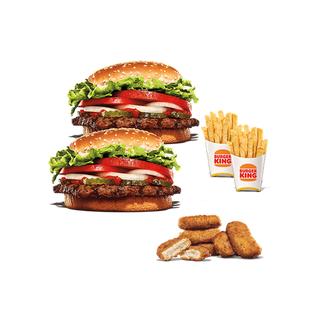 2 Whopper + 2 batatas + Nuggets x5