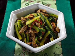 хе из огурцов с мясом