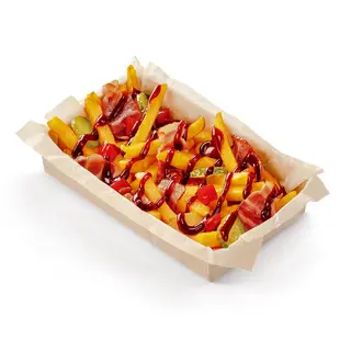 Cartofi la cuptor cu bacon și sos BBQ 1 buc