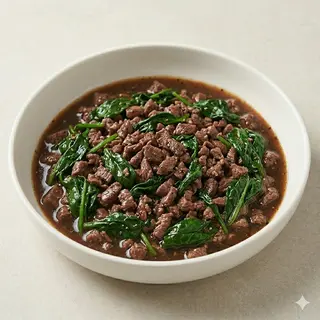 Carne Con Espinacas