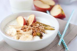 multifrutas con nata y nueces